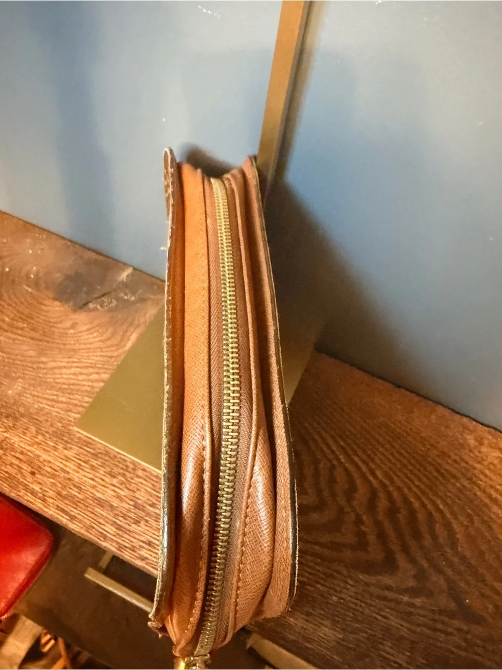 Louis Vuitton Monogram Canvas Wristlet Clutch - Brown/Gold
